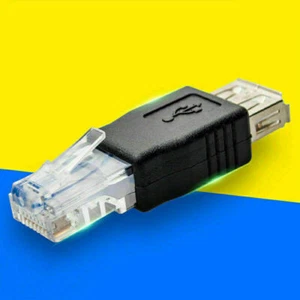 Adattatore di rete USB 2.0 tipo A femmina a RJ45 maschio PC Ethernet LAN G9Z9 Z X7R4 - Foto 1 di 6
