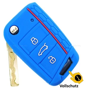 Custodia chiave silicone per VW Golf 7 Polo 5 Tiguan II Touran II T-Cross Taigo - Foto 1 di 5