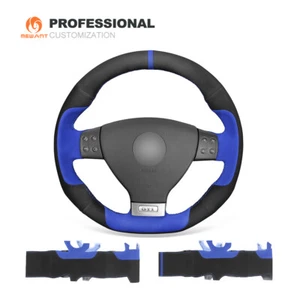 Coprivolante Mewant Custom nero blu camoscio per VW Golf 5 Mk5 GTI R32 - Foto 1 di 9