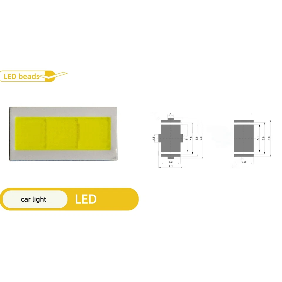 10pcs  30W high power led lamp beads 6500K Cold white Car daytime running light - Image 1 of 1