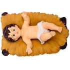  Baby Jesus Ornaments in Crib Figurine Religious Bed Household