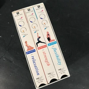 YOGA JOURNAL 3 VHS BOX SET HEALING ARTS FLEXIBILITY STRENGTH RELAXATION  - Picture 1 of 6