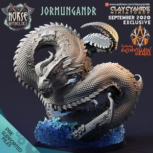 Jormungandr by Clay Cyanide | Commission | Painted | - Picture 1 of 1