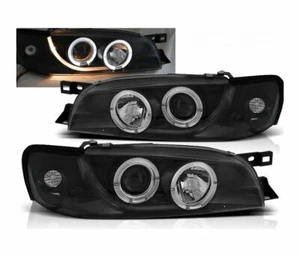 headlights for SUBARU IMPREZA 1993 1994 1995 1996 1997-2000 angel eyes black LHD - Imagen 1 de 1
