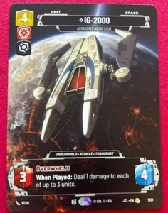 STAR WARS UNLIMITED TCG JUMP TO LIGHTSPEED: PRESTIGE CARD: IG-2000 - Picture 1 of 1