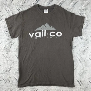Vail .CO Colorado T Shirt Men’s Small Gray Skiing Rocky Mountain Resort Y2K Ski - Picture 1 of 10