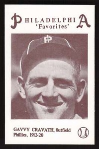 Gavvy Cravath 1977 HRT/RES Philadelphia Favorites #16 Phillies EX {0718