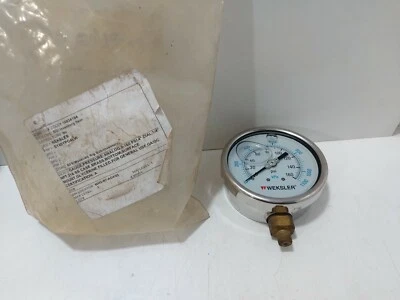 Weksler BY45YPG4LW Pressure Gauge 0-160 PSI 1/4" NPT - Image 1 of 4