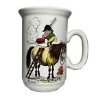 1967 Thelwell Products Aldridge Coffee Tea Mug Jockey Sweeping Horse Pony Grays
