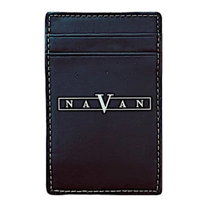 NAVAN black bifold business credit card case holder 2.5”x 4” - Picture 1 of 4