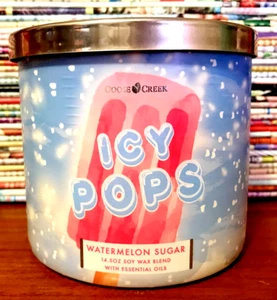 VELA GRANDE RODAJAS DE SANDÍA ICY POPS 14,5 OZ 3 MECHA GOOSE CREEK NUEVA - Imagen 1 de 2