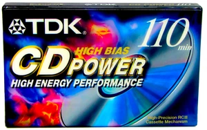  TDK CD POWER 110 Minutos Tipo II 2 Cromo Nueva Cinta de Casete de Audio en Blanco NUEVA - Imagen 1 de 5