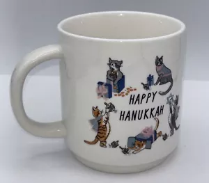 16 Unzen ~ Happy Chanukka Katze Becher | Kaffee | Tee | Zielschwelle Steinzeug - Bild 1 von 6