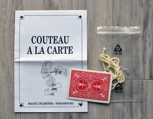 Tour de magie "COUTEAU A LA CARTE" avec matériel et instructions - Photo 1/1
