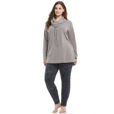 Sonoma Womens Plus Cowl Neck Microfleece Pajamas PJ 2 Pc Set NWT 2X or 3X - Image 1 of 2