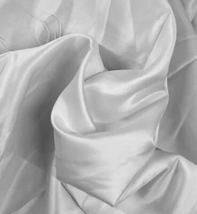 3 Yard WHITE Peau De Soie Matte Satin Fabric 60” Width - Picture 1 of 1