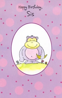 Linda y Divertida Tarjeta de CUMPLEAÑOS PARA HERMANA, Go Bananas Monkey por Gallant Greetings +✉ Foto 1 de 4