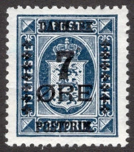 DENMARK 1926 SC #191 - VF MNH** P-14x14.5, 7o on 20o  cv $30.00  *Bay Stamps* - Picture 1 of 2