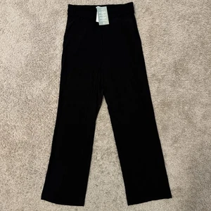 H&M Pull-On Lyocell Blend Pant Womens Small Black Relaxed Elasticized High Rise - Picture 1 of 10