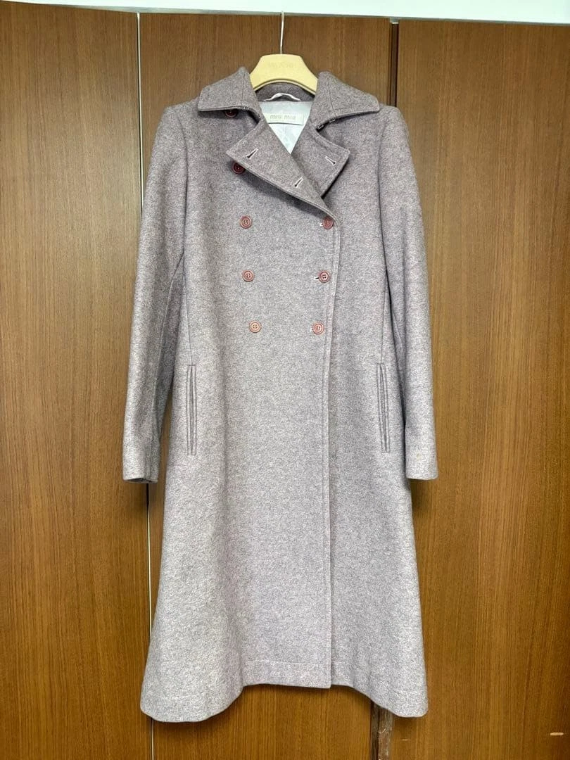 ジャケット・アウター miumiu pea coat wool jacket Miu Miu Double Breasted Peacoat, Size 40 IT