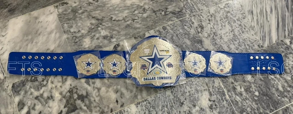 Cinturón de Campeonato de Fútbol Americano Dallas Cowboys 2 mm Cinturón Talla Adulto Foto 1 de 4