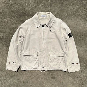 Vintage 1990's Stone Island Green Edge Ecru Jacket Size M Color Cream - Picture 1 of 11