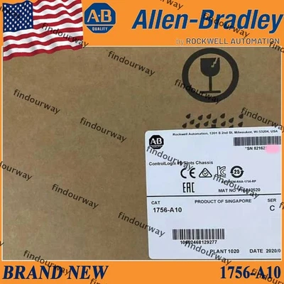 Factory Sealed PLC-AB 1756-A10  ControlLogix 10 Slots Chassis - Image 1 of 3