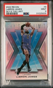 Lebron James 2022-23 Recon Basketball Skys the Limit #8 Los Angeles Lakers PSA 9 - Picture 1 of 2