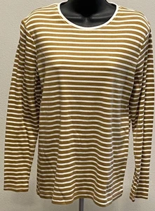 Croft & Barrow The Classic Tee Damen Größe L Oberteil Langarm gestreift  - Bild 1 von 8