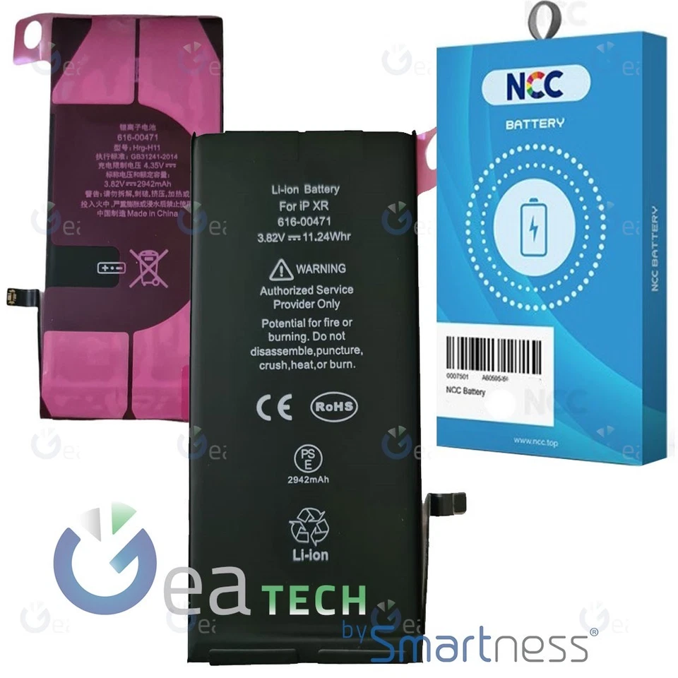 BATTERIA PER APPLE IPHONE XR A2105 RICAMBIO PILA NCC RICARICA 2942mAh | ZY CHIP