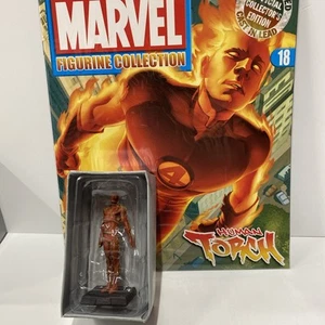 The Marvel Classic Figurine Collection #18 "Human Torch" w/ Eaglemoss Magazine - Picture 1 of 13