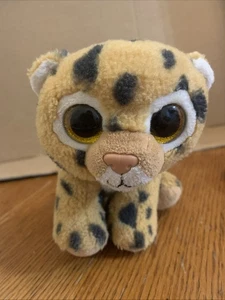 TY Beanie VelveTy Pecas Leopardo Peluche 8” Animal de Peluche Ojos Grandes Brillo 2015 - Imagen 1 de 9