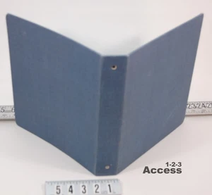 Vintage 1997 Mead Canvas 3 Round Ring Binder Notebook Retro 1.0" Blue A - Picture 1 of 8
