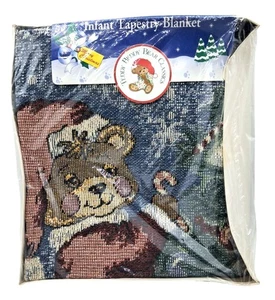 Manta tapiz infantil clásica oso de peluche vintage 53" X 36" 100 % algodón invierno - Imagen 1 de 7