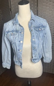 GAP Girl Denim Jean Jacket Light Wash Size XL Kids Youth - Picture 1 of 6