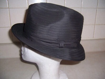 Sombrero triturador de nailon negro vintage para hombre ropa deportiva de CHAMP talla 7 1/4 Foto 1 de 4