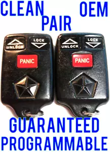 PAIR OF CLEAN OEM 1996-1998 JEEP GRAND CHEROKEE KEYLESS REMOTE KEY FOB GQ43VT7T - Picture 1 of 4