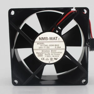 NMB-MAT 3112KL-05W-B60 8032 DC24V 0.28A Ball Bearing Inverter Cooling Fan 2-wire - Picture 1 of 5