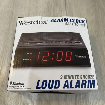 Westclox 22690 .6 Retro Madera Grano LED Reloj Despertador - Marrón Foto 1 de 4