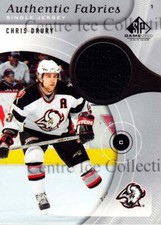 2005-06 Sp Game Used Authentic Fabrics #AFCD Chris Drury