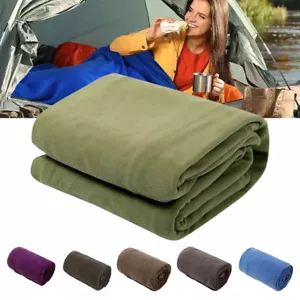Polar Fleece Sleeping Bag Liner Single Sleeping Bag Zippered Lightweight Camping - Picture 1 of 26