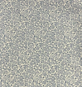 Tejido Vintage Azul Blanco Estampado Floral Poliéster Tejido Aprox 1.5 Yardas 59"x 56" - Imagen 1 de 3