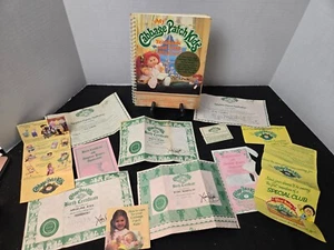 Vintage Cabbage Patch Kids Birth Certificates Adoption Yearbook Papers Lot - Picture 1 of 13