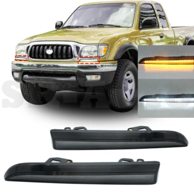 For Toyota Tacoma 2001-2004 LED DRL Daytime Running Light Fog Lamp w Turn Signal - Image 1 of 4