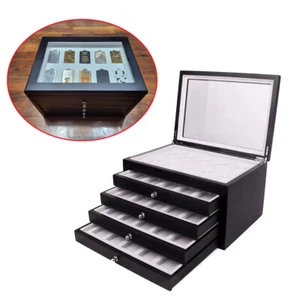 For Zippo lighters, 50 Slot collection storage display laquered wooden box - Picture 1 of 6