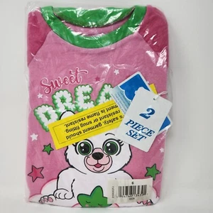 Fish Flops Girls Sweet Dreams Knit Pajama Set Size 6, Pink Long Sleeve - Picture 1 of 6