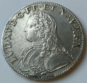 France , Louis XV , Écu aux branches d'oliviers , 1726, E , Tours , Argent , SUP - Imagen 1 de 3