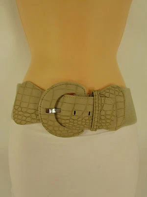 Nuevo Cinturón Mujer Elástico Negro Beige Marrón Cadera Cintura Alta Moda Talla Grande M L XL Foto 1 de 4