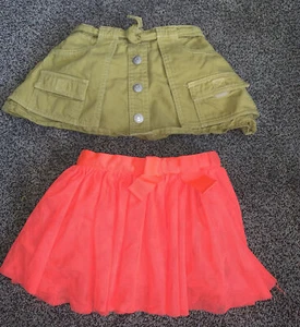 Genuine kids osh kosh coral tulle baby girl tutu skirt lot of 2 size 18 months - Picture 1 of 5