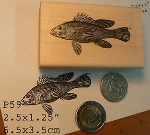 P59 Karpfenfische Gummistempel WM - Bild 1 von 3
